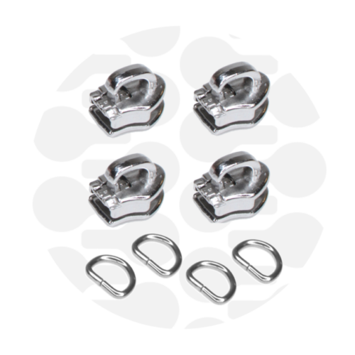 Zipper Zoo. Snap-On Zipper Slider 4 Stück Nickel