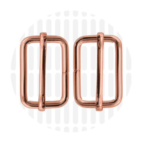2Stück Zipper Zoo Leiterschnalle 38mm: Rose Gold