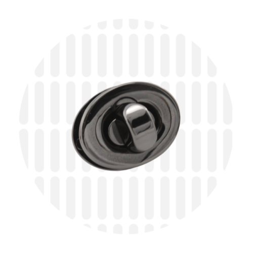 Zipper Zoo Small Turn Lock: Gun Metal